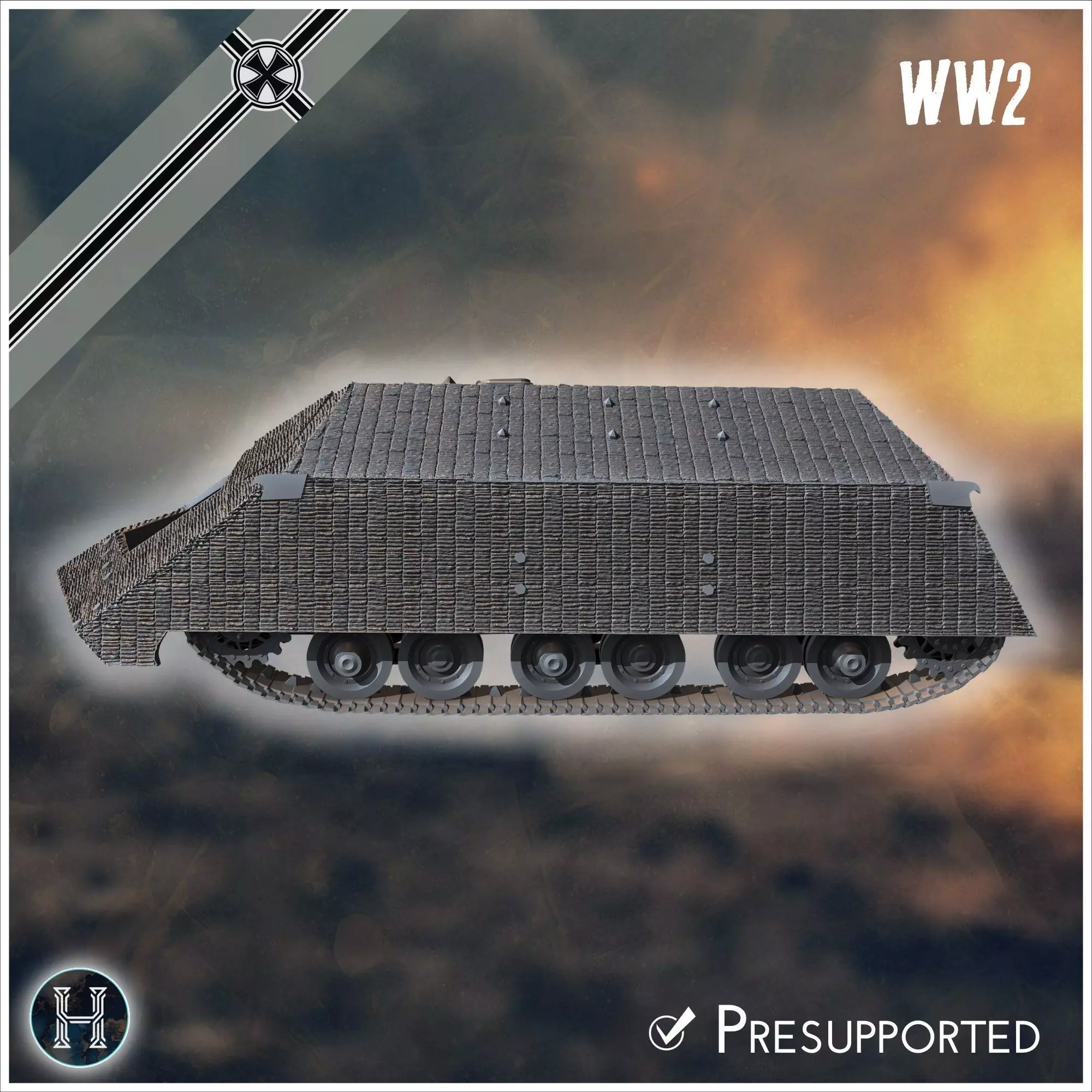 VK 4501 RammTiger assault tank - Germany Eastern Western Front 3D print model_9
