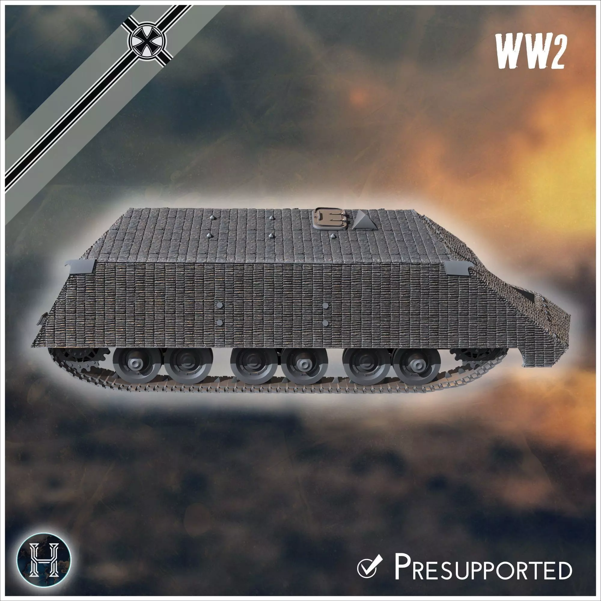 VK 4501 RammTiger assault tank - Germany Eastern Western Front 3D print model_16