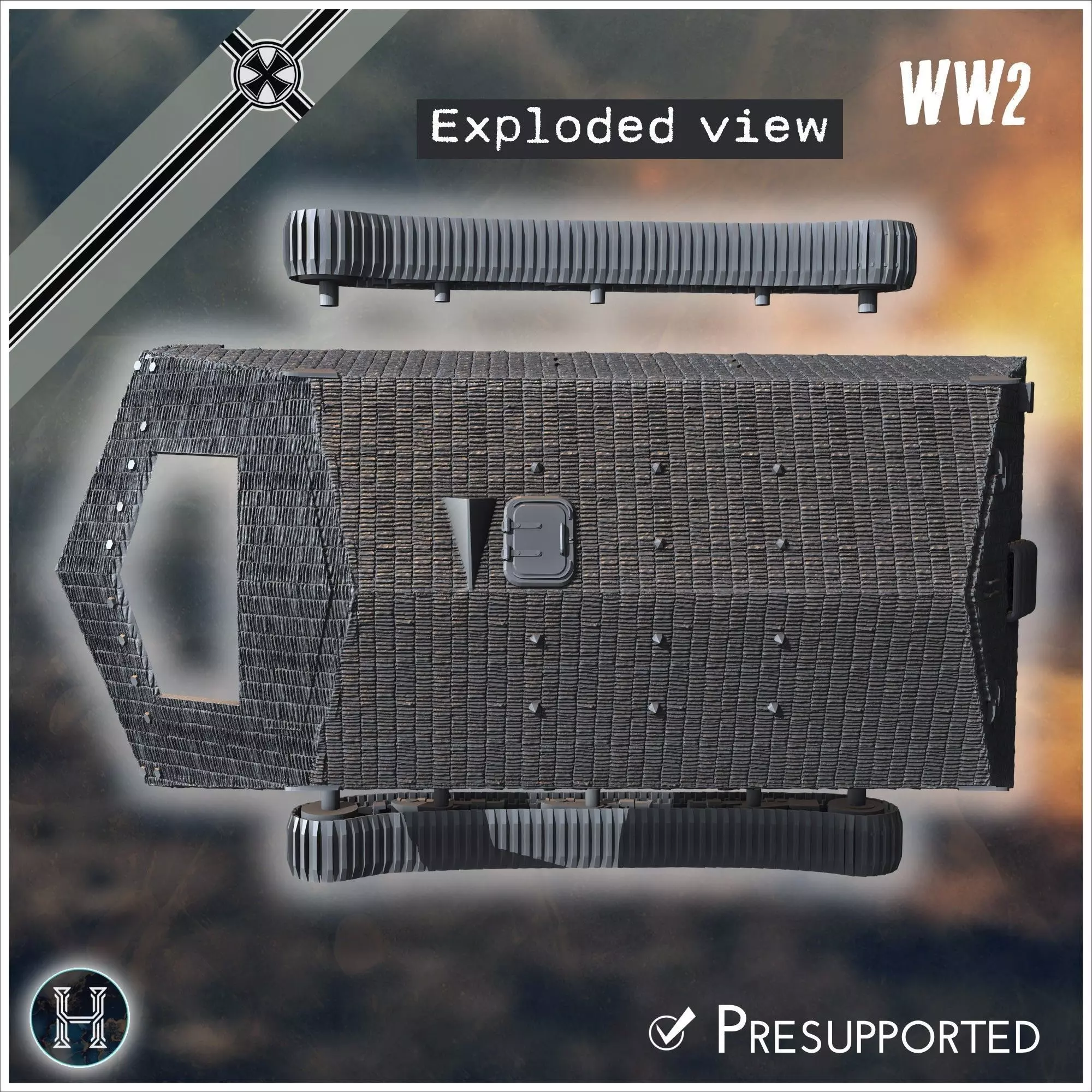 VK 4501 RammTiger assault tank - Germany Eastern Western Front 3D print model_6