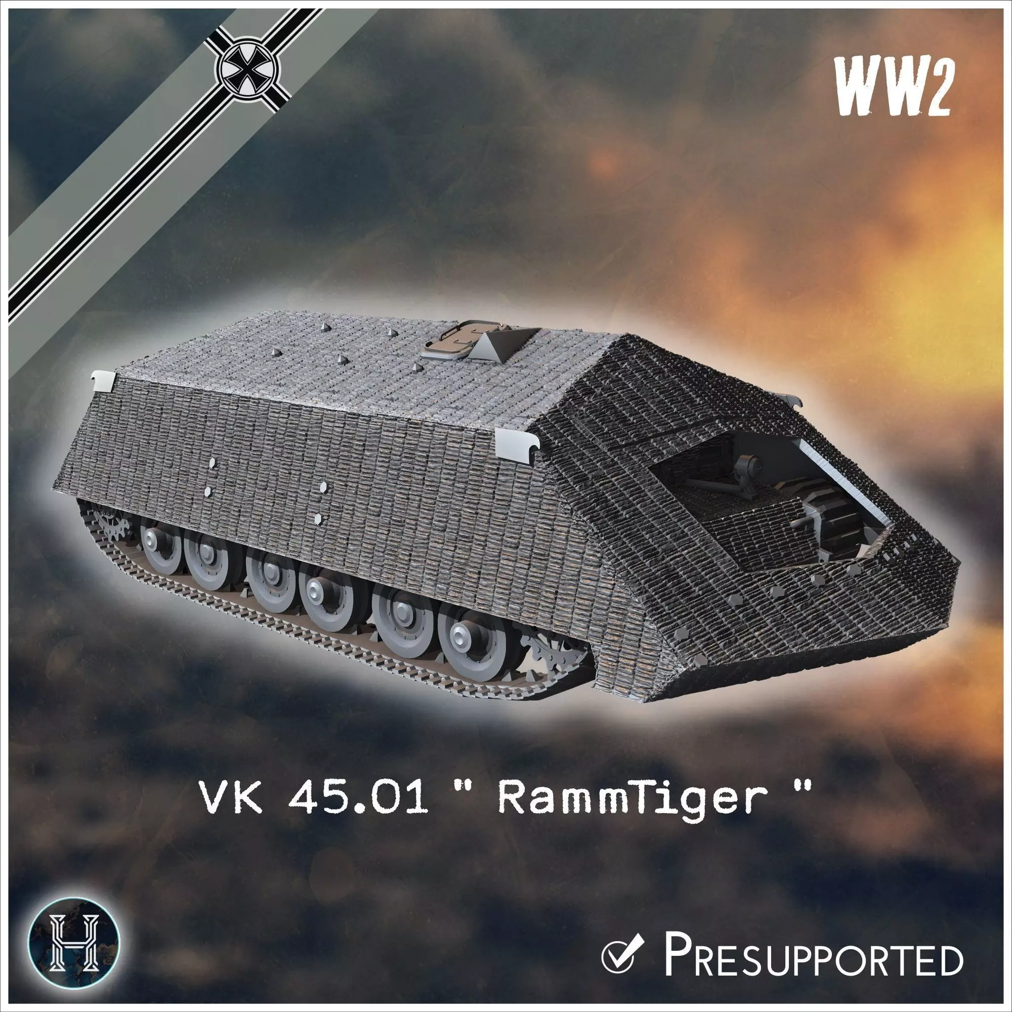 VK 4501 RammTiger assault tank - Germany Eastern Western Front 3D print model_0