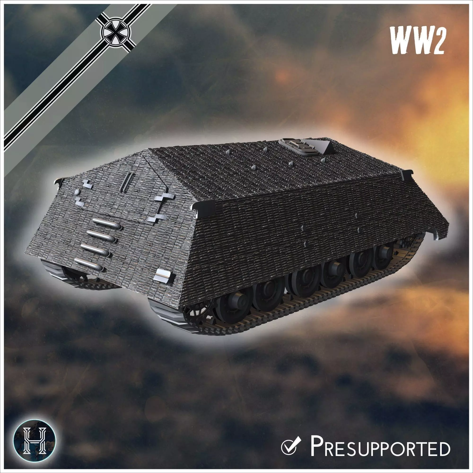 VK 4501 RammTiger assault tank - Germany Eastern Western Front 3D print model_3