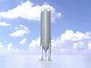 Industrial cement silo version 2 Low-poly 3D model_2
