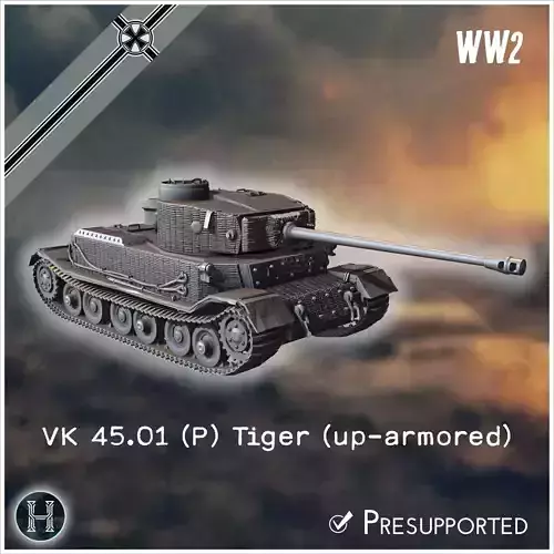 PzBefWgVI P VK 4501 up-armored heavy tank - Germany Eastern West 3D print model