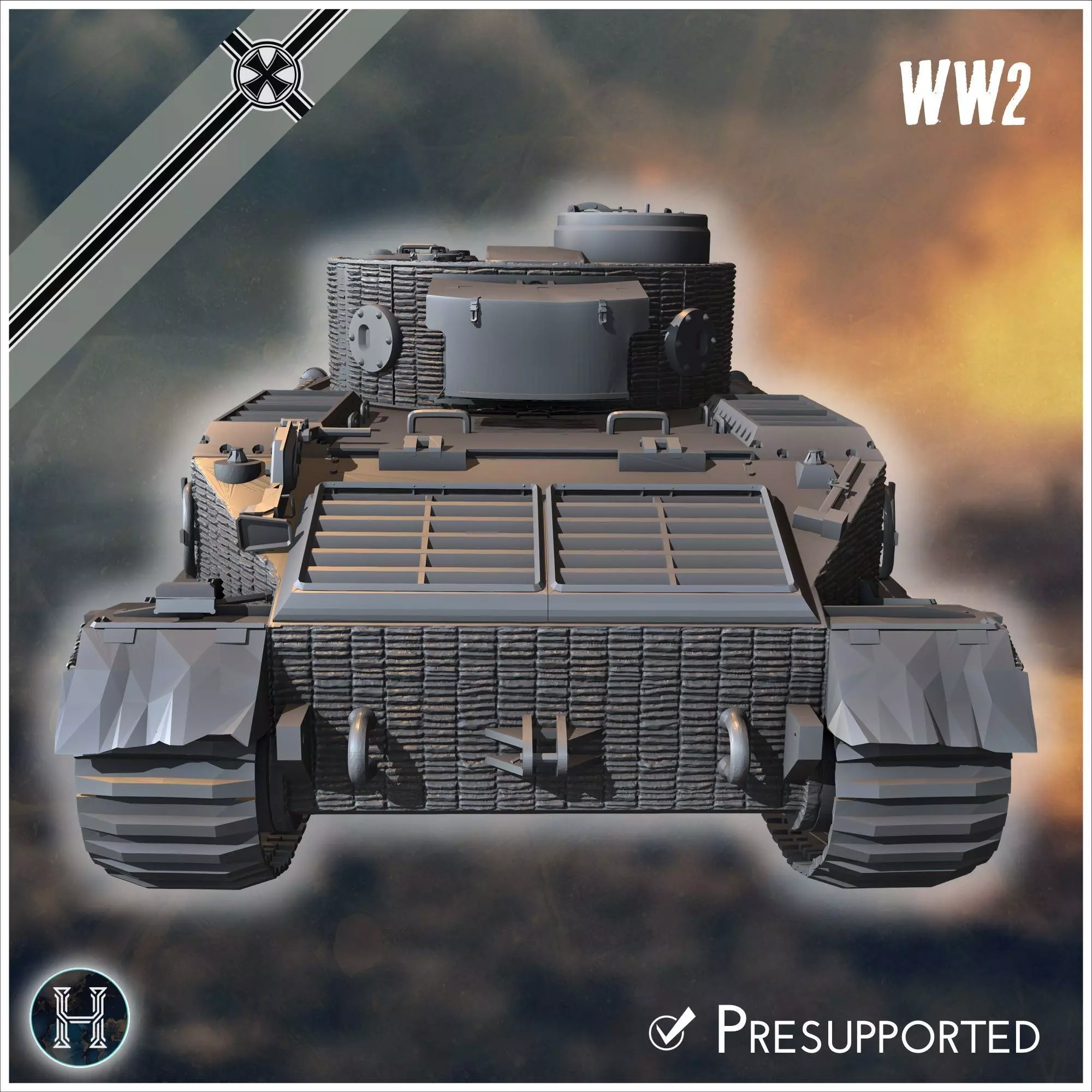 PzBefWgVI P VK 4501 up-armored heavy tank - Germany Eastern West 3D print model_4