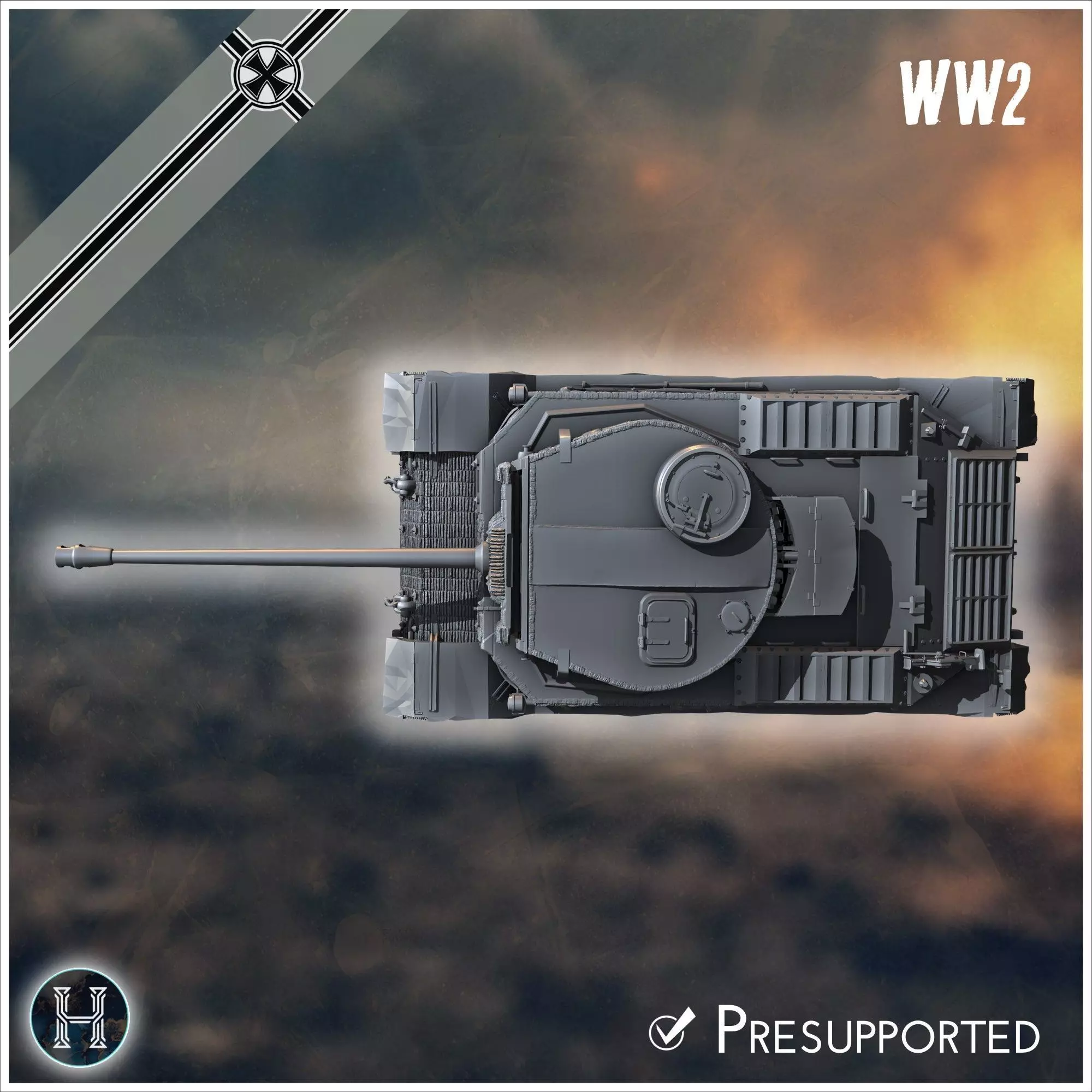 PzBefWgVI P VK 4501 up-armored heavy tank - Germany Eastern West 3D print model_7