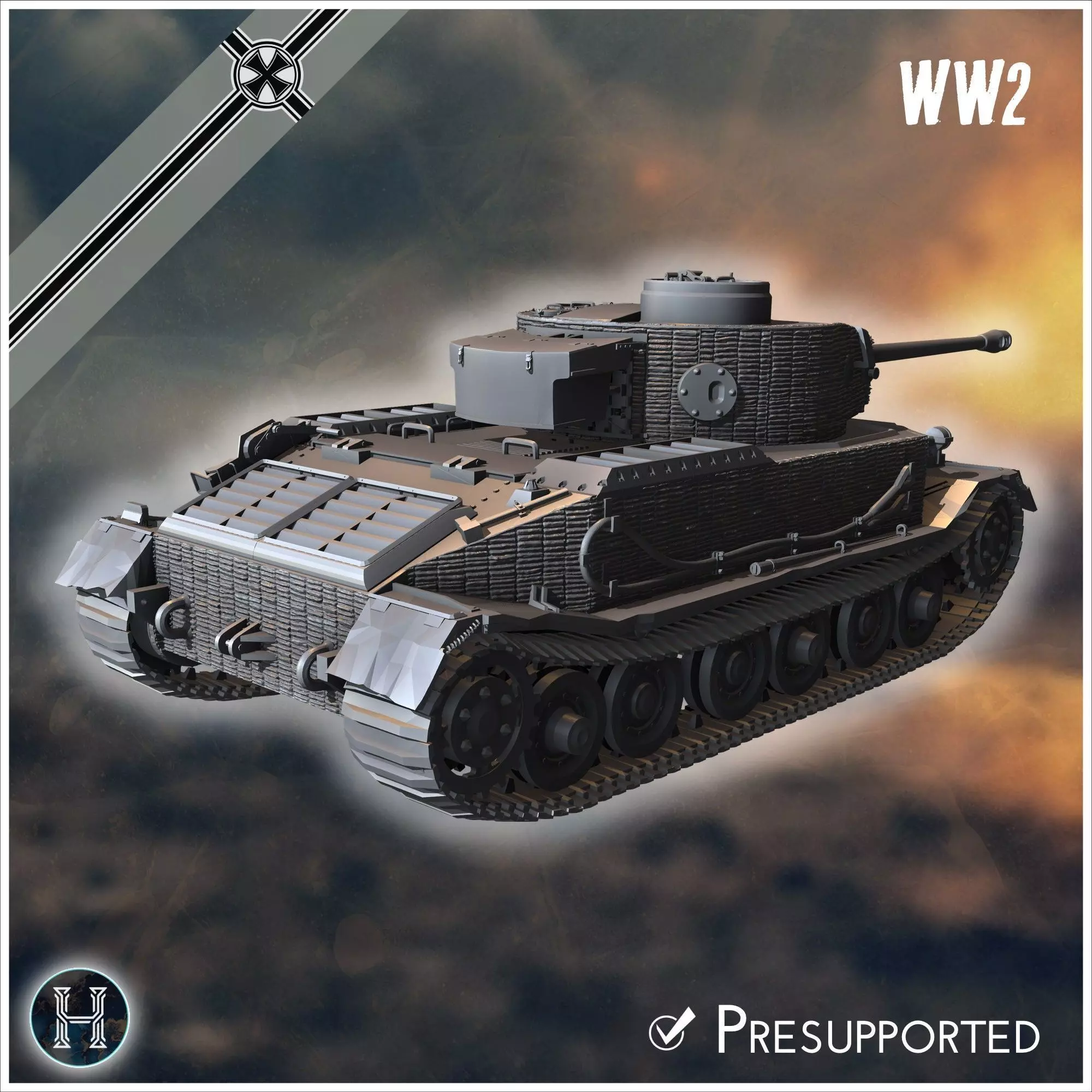PzBefWgVI P VK 4501 up-armored heavy tank - Germany Eastern West 3D print model_3