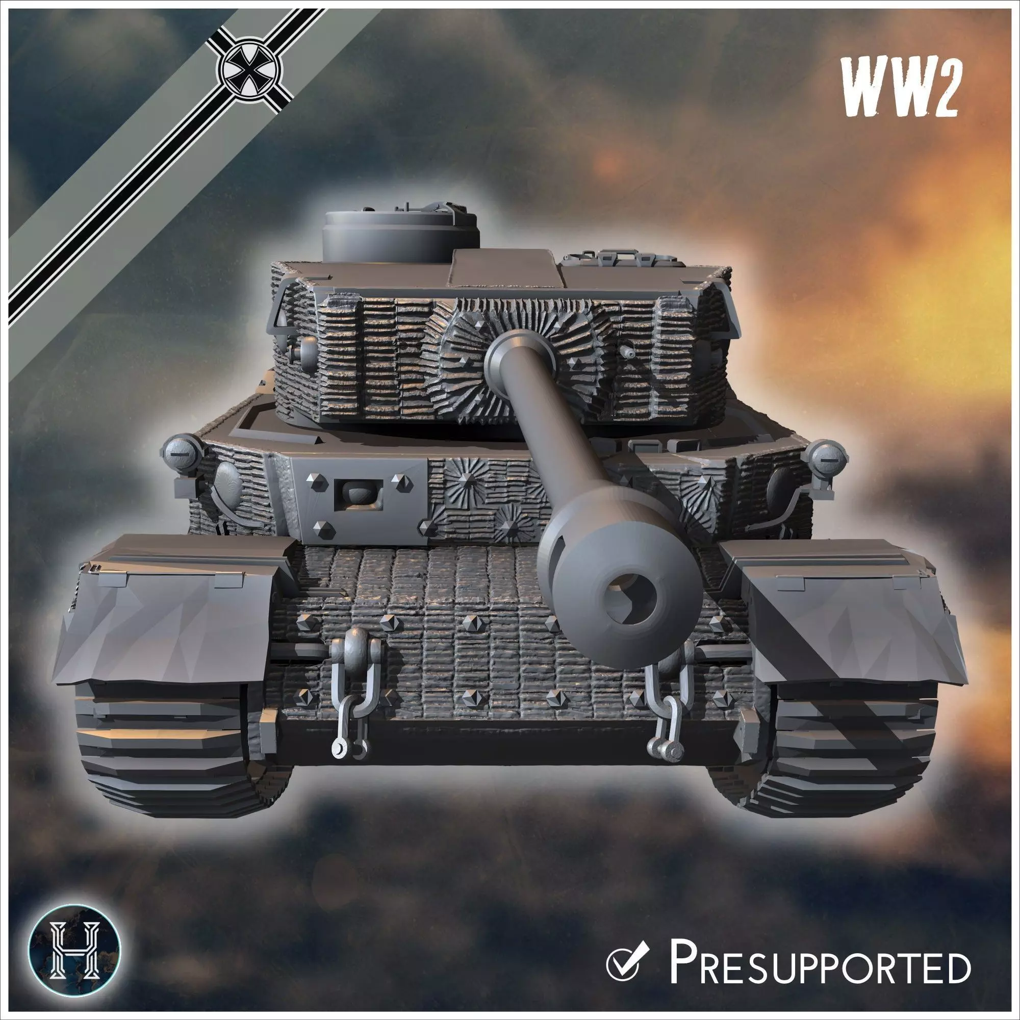 PzBefWgVI P VK 4501 up-armored heavy tank - Germany Eastern West 3D print model_12