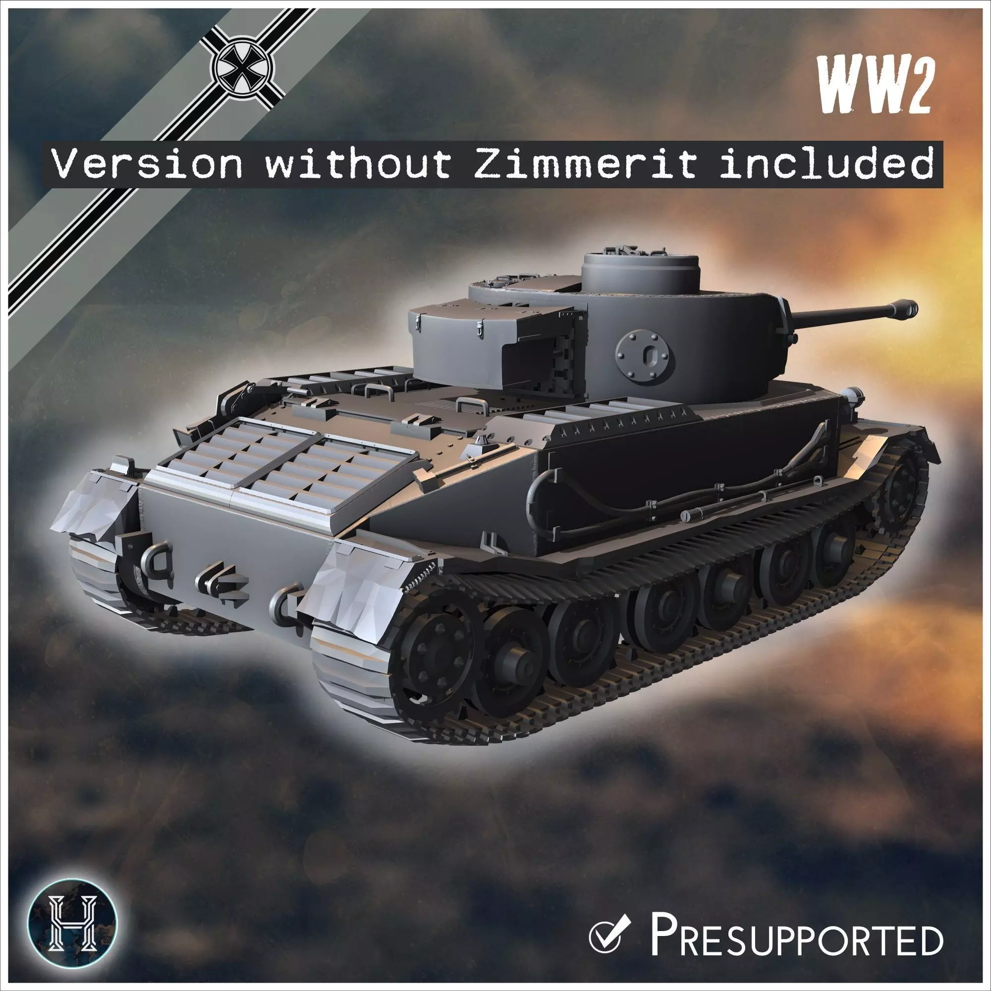 PzBefWgVI P VK 4501 up-armored heavy tank - Germany Eastern West 3D print model_1