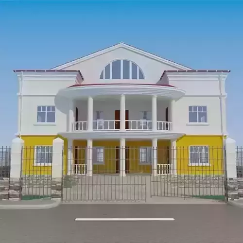 House with roof 3D model