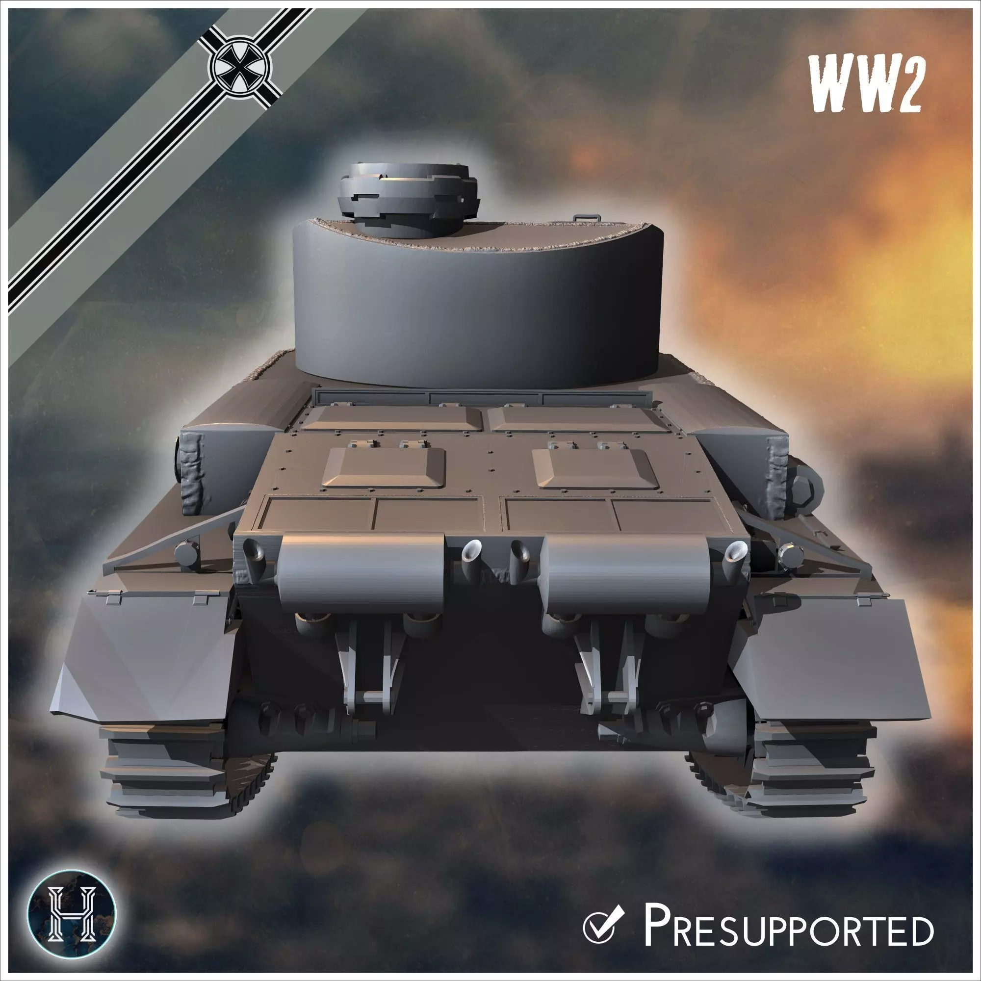 VK 3001 P medium tank - Germany Eastern Western Front Normandy I 3D print model_2