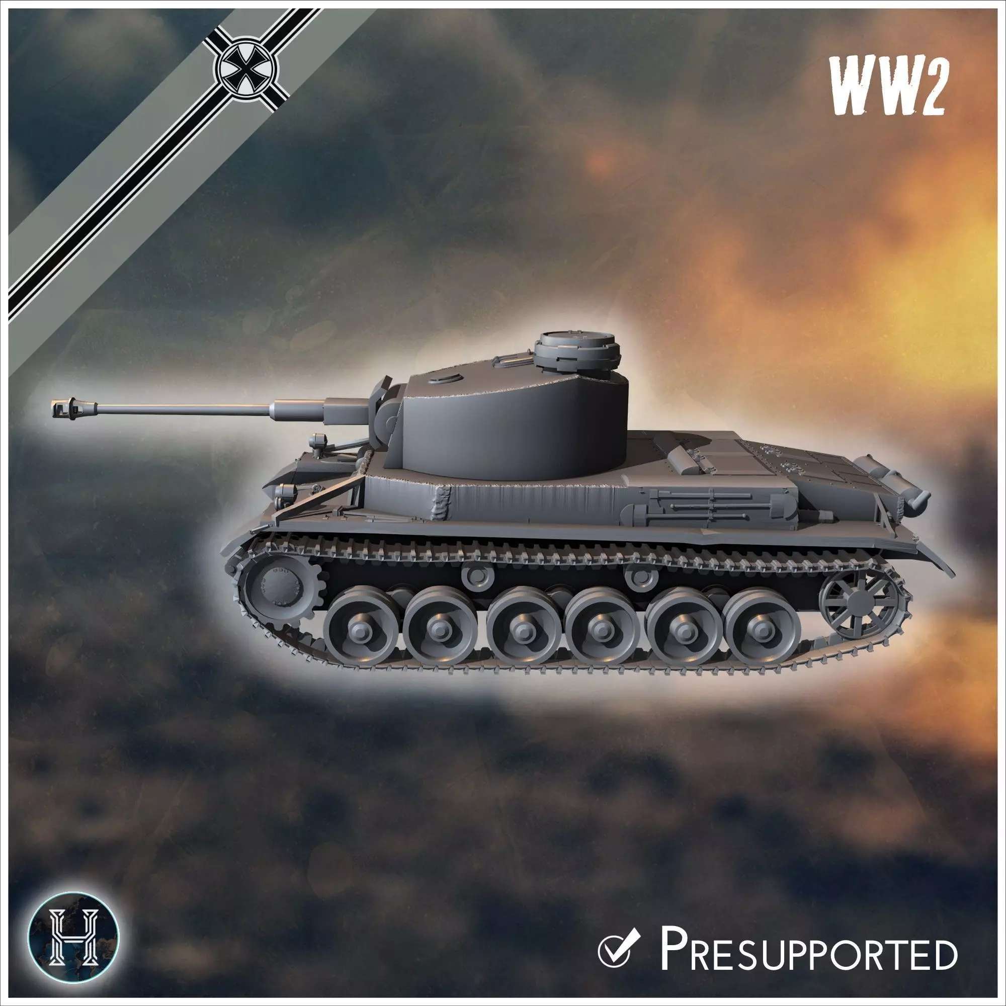 VK 3001 P medium tank - Germany Eastern Western Front Normandy I 3D print model_6