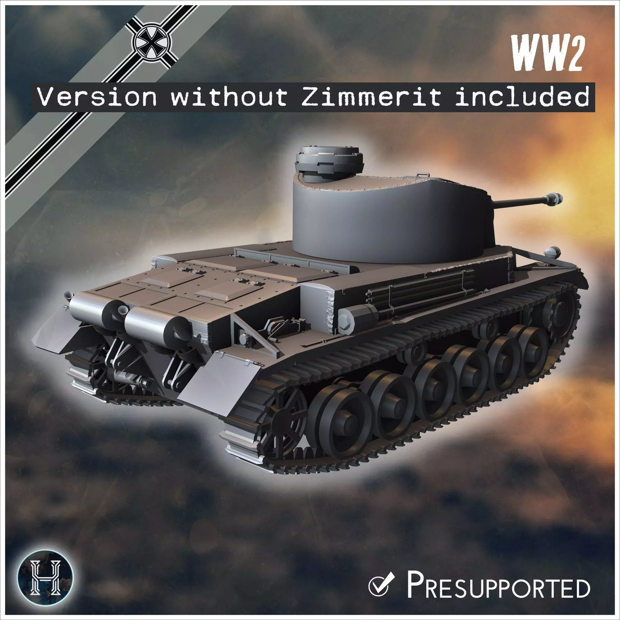 VK 3001 P medium tank - Germany Eastern Western Front Normandy I 3D print model_1