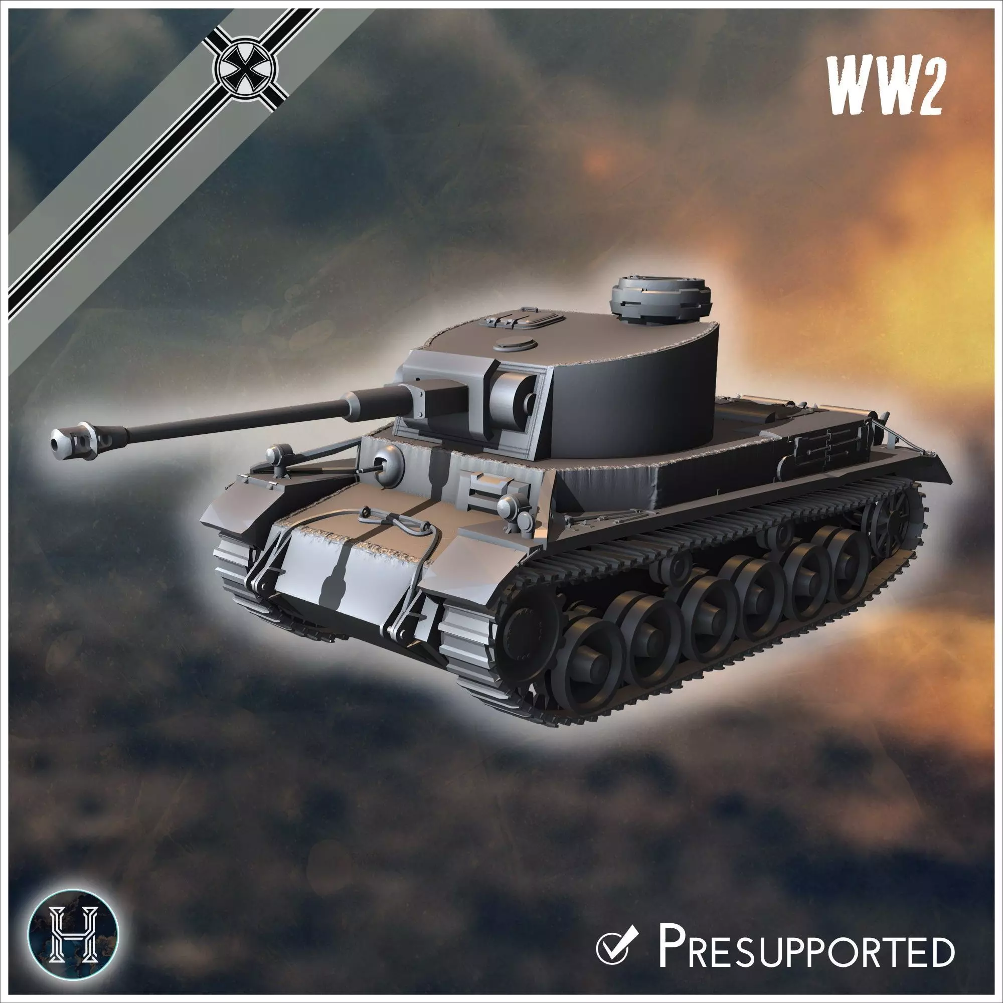 VK 3001 P medium tank - Germany Eastern Western Front Normandy I 3D print model_8