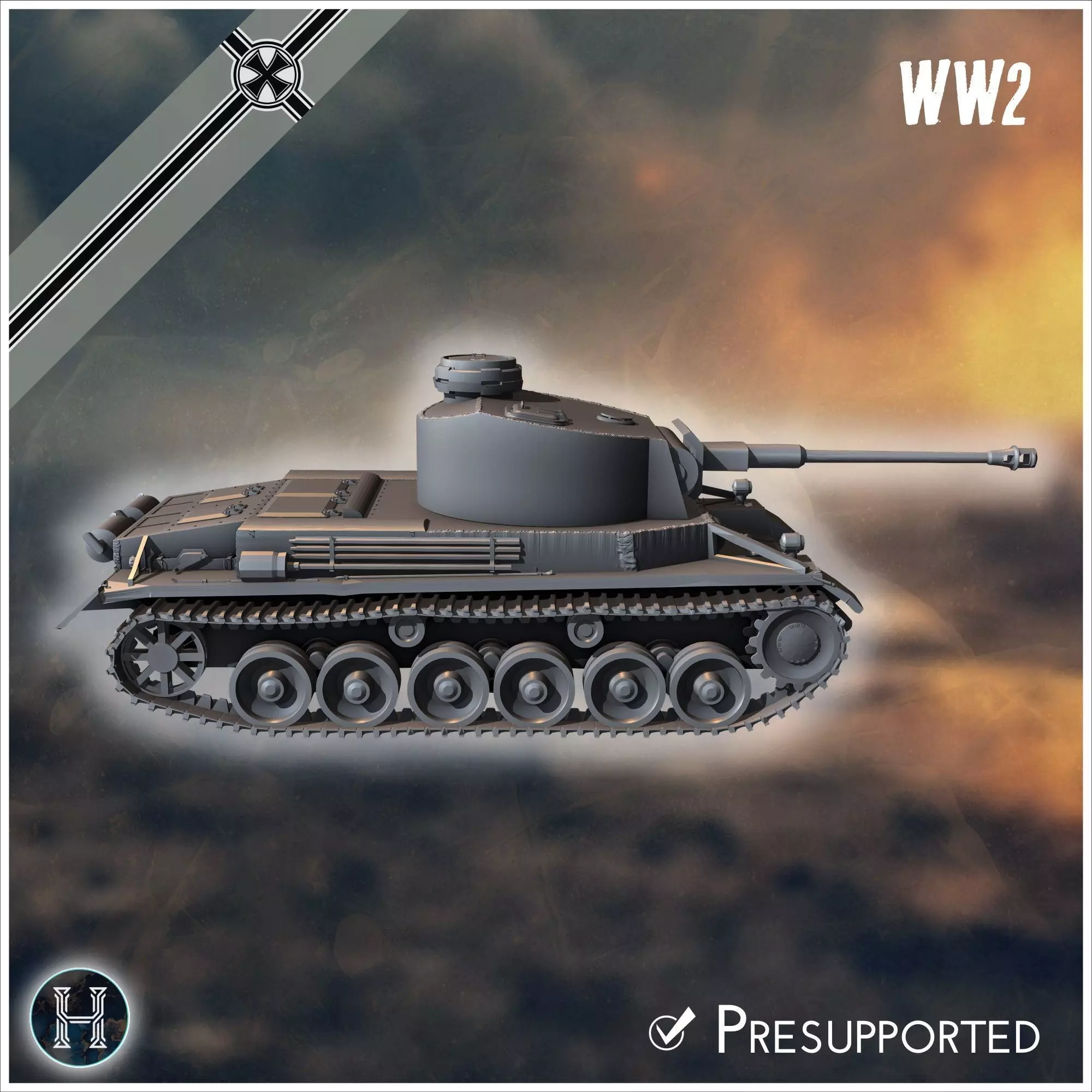 VK 3001 P medium tank - Germany Eastern Western Front Normandy I 3D print model_12