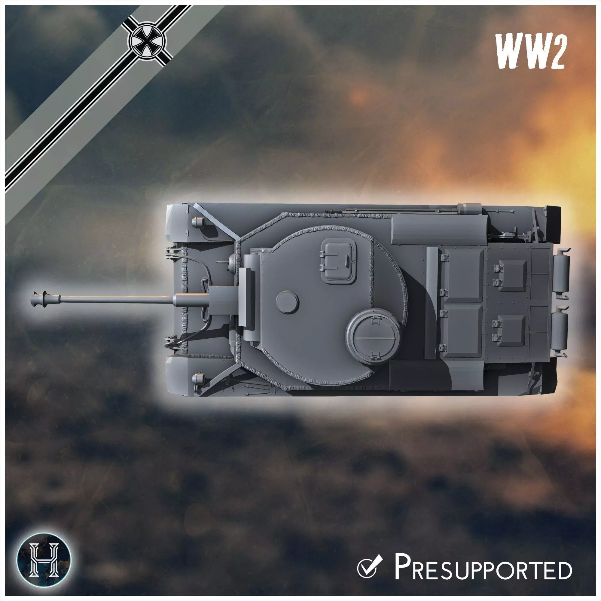 VK 3001 P medium tank - Germany Eastern Western Front Normandy I 3D print model_5