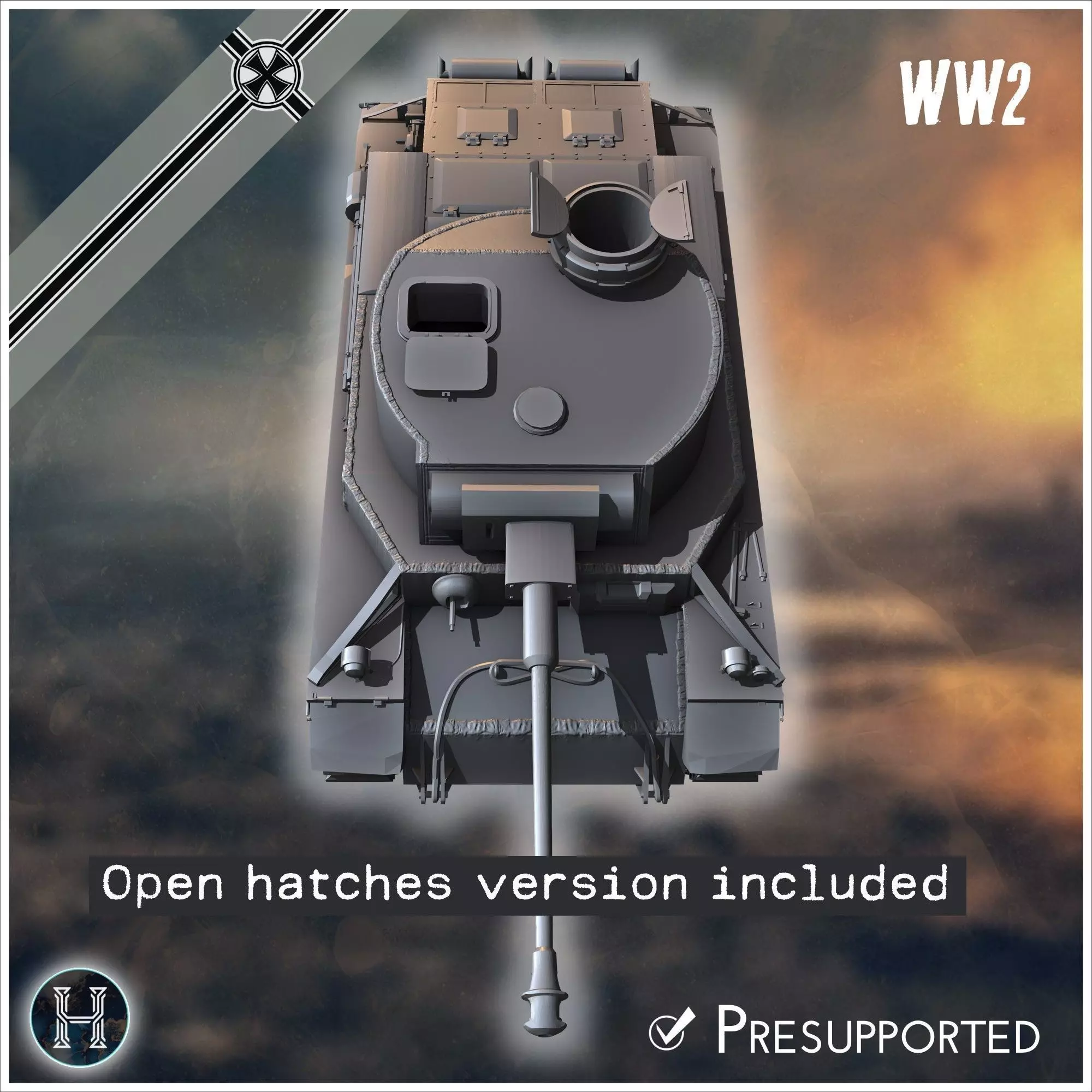 VK 3001 P medium tank - Germany Eastern Western Front Normandy I 3D print model_11