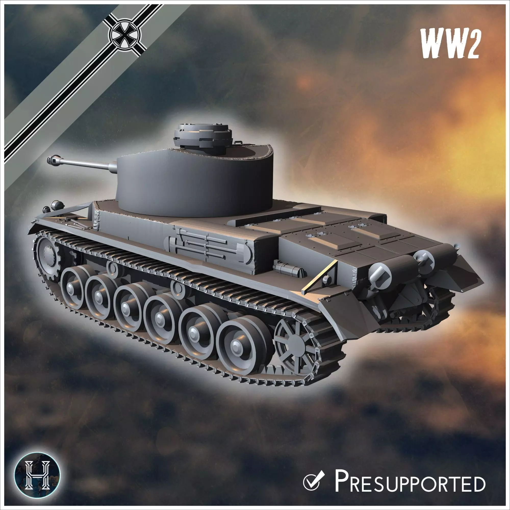 VK 3001 P medium tank - Germany Eastern Western Front Normandy I 3D print model_3