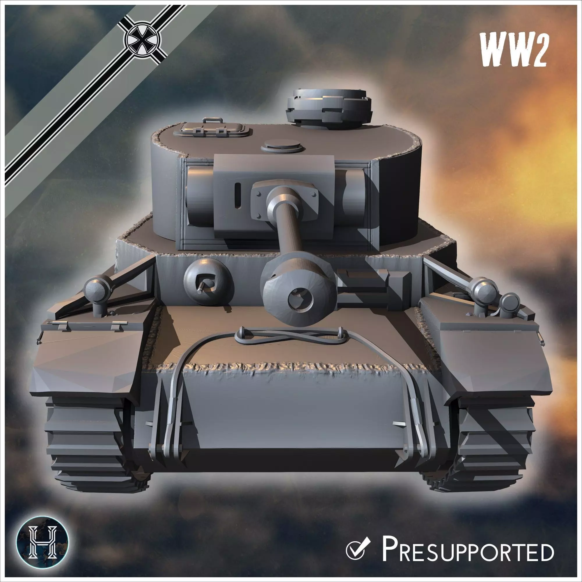 VK 3001 P medium tank - Germany Eastern Western Front Normandy I 3D print model_9