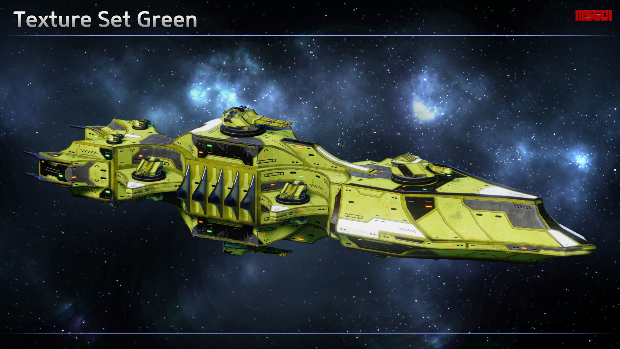 Spaceship Thaalian Empire Battlecruiser Low-poly 3D model_7