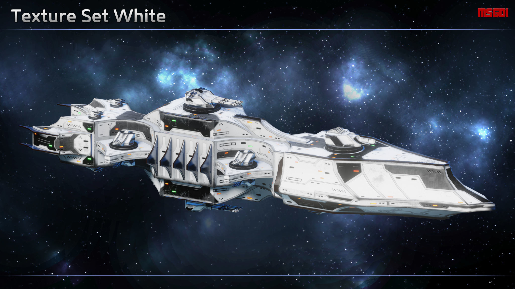 Spaceship Thaalian Empire Battlecruiser Low-poly 3D model_10