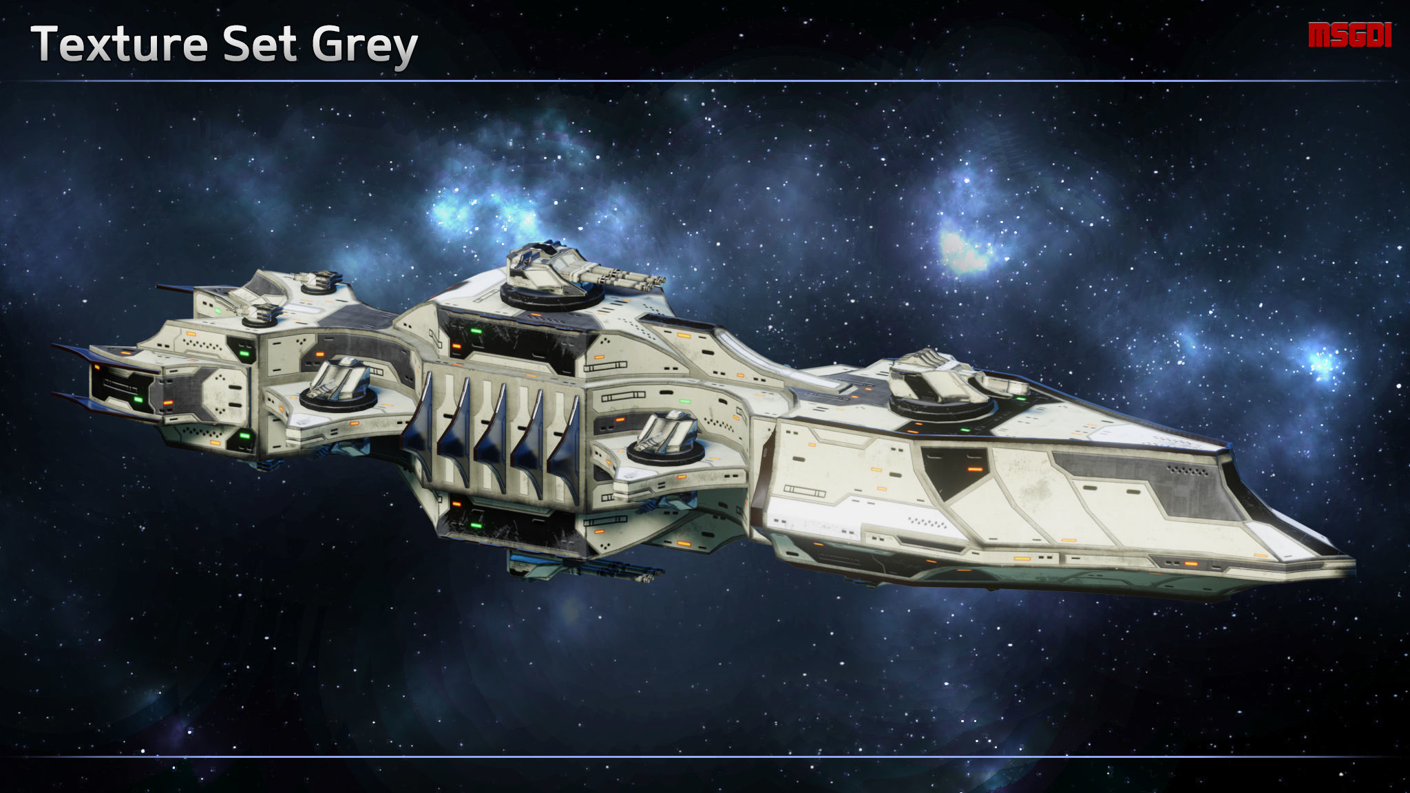 Spaceship Thaalian Empire Battlecruiser Low-poly 3D model_8