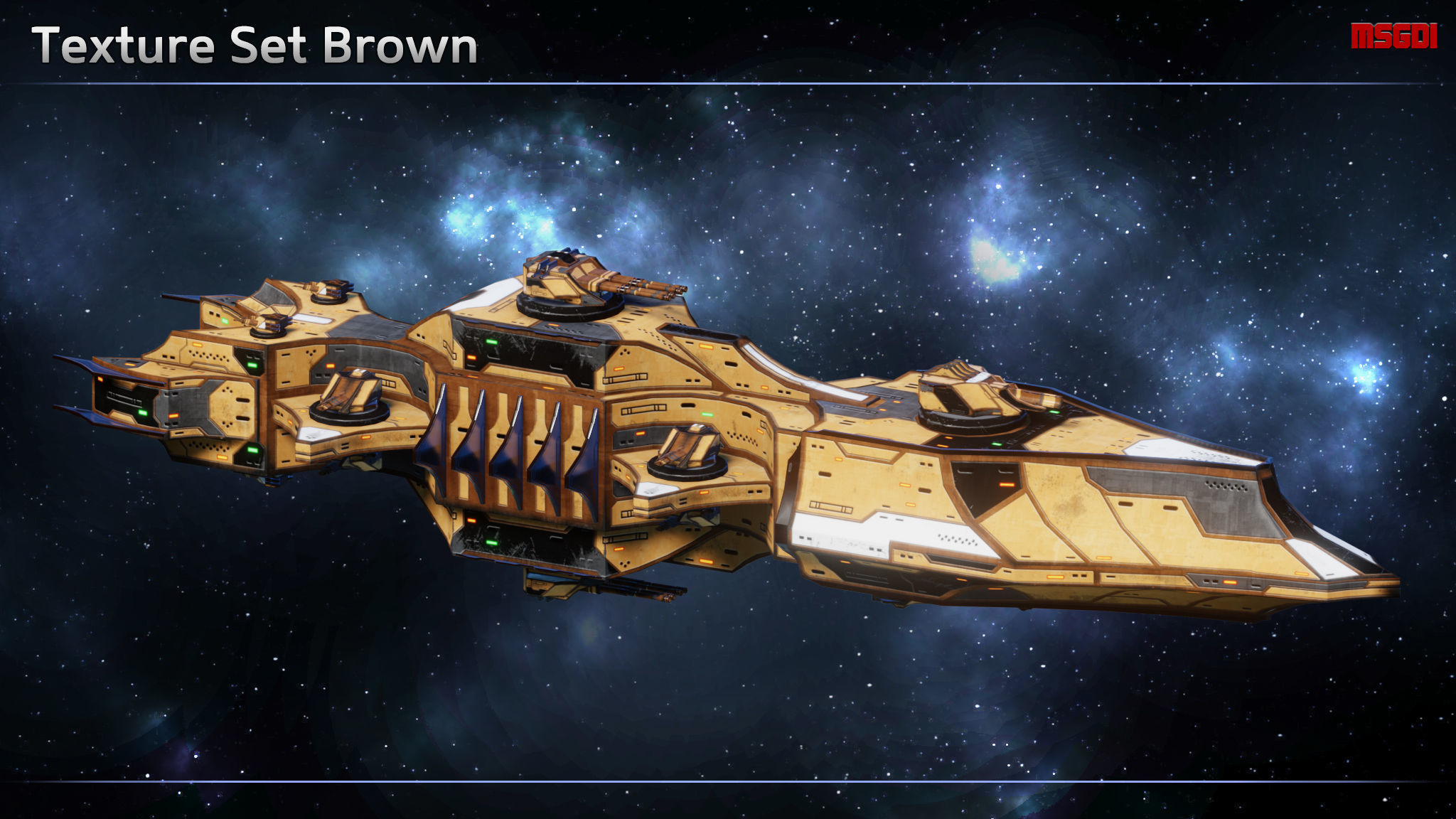 Spaceship Thaalian Empire Battlecruiser Low-poly 3D model_6