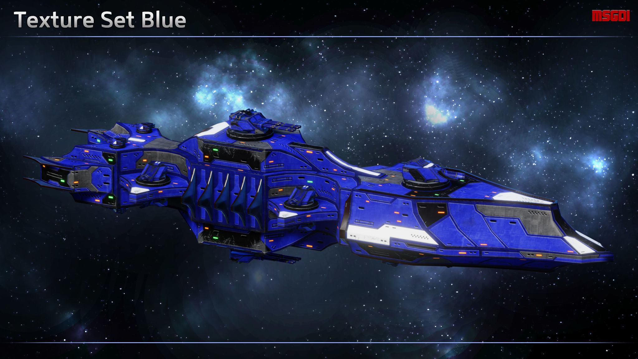 Spaceship Thaalian Empire Battlecruiser Low-poly 3D model_5