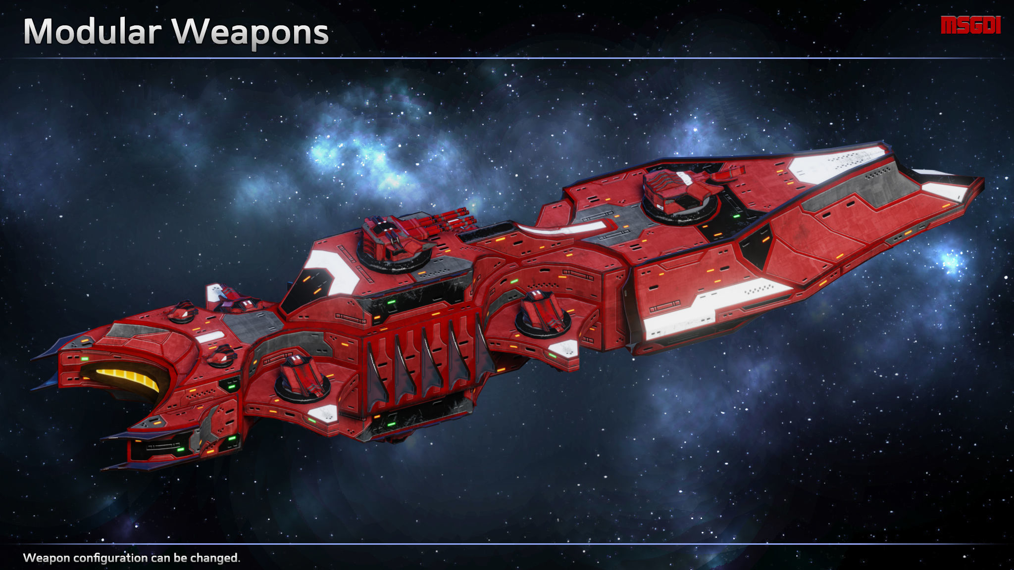 Spaceship Thaalian Empire Battlecruiser Low-poly 3D model_4