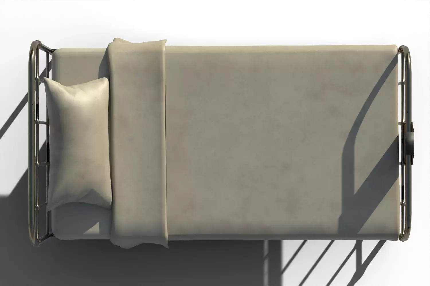 Old Hospital Bed 3D model_11