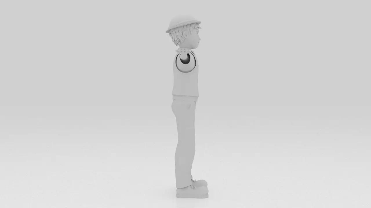 Character Street Bone Rigged  Low-poly 3D model_8