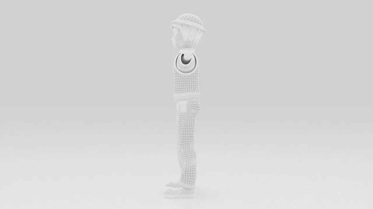 Character Street Bone Rigged  Low-poly 3D model_10