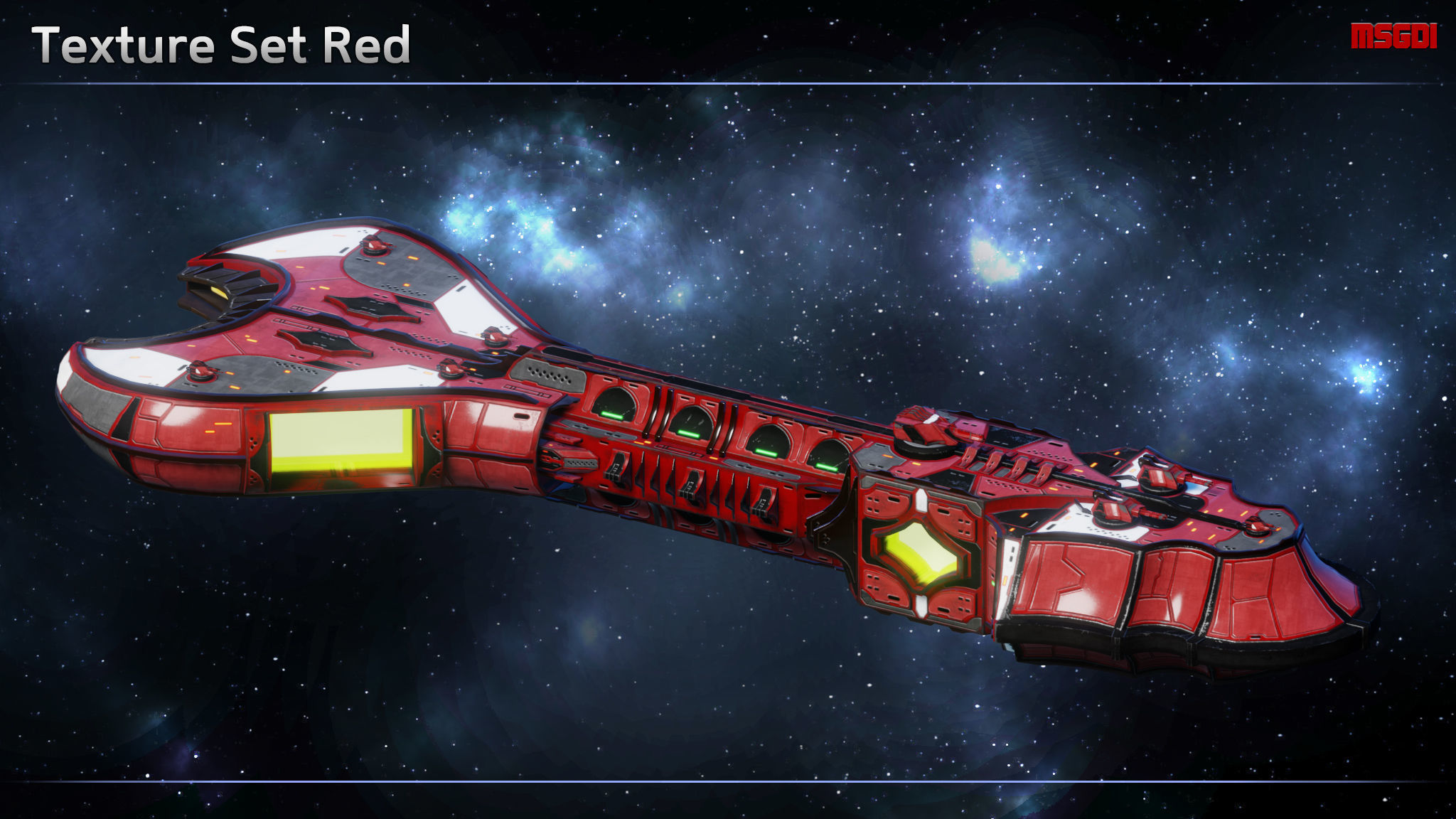 Spaceship Thaalian Empire Carrier Low-poly 3D model_9