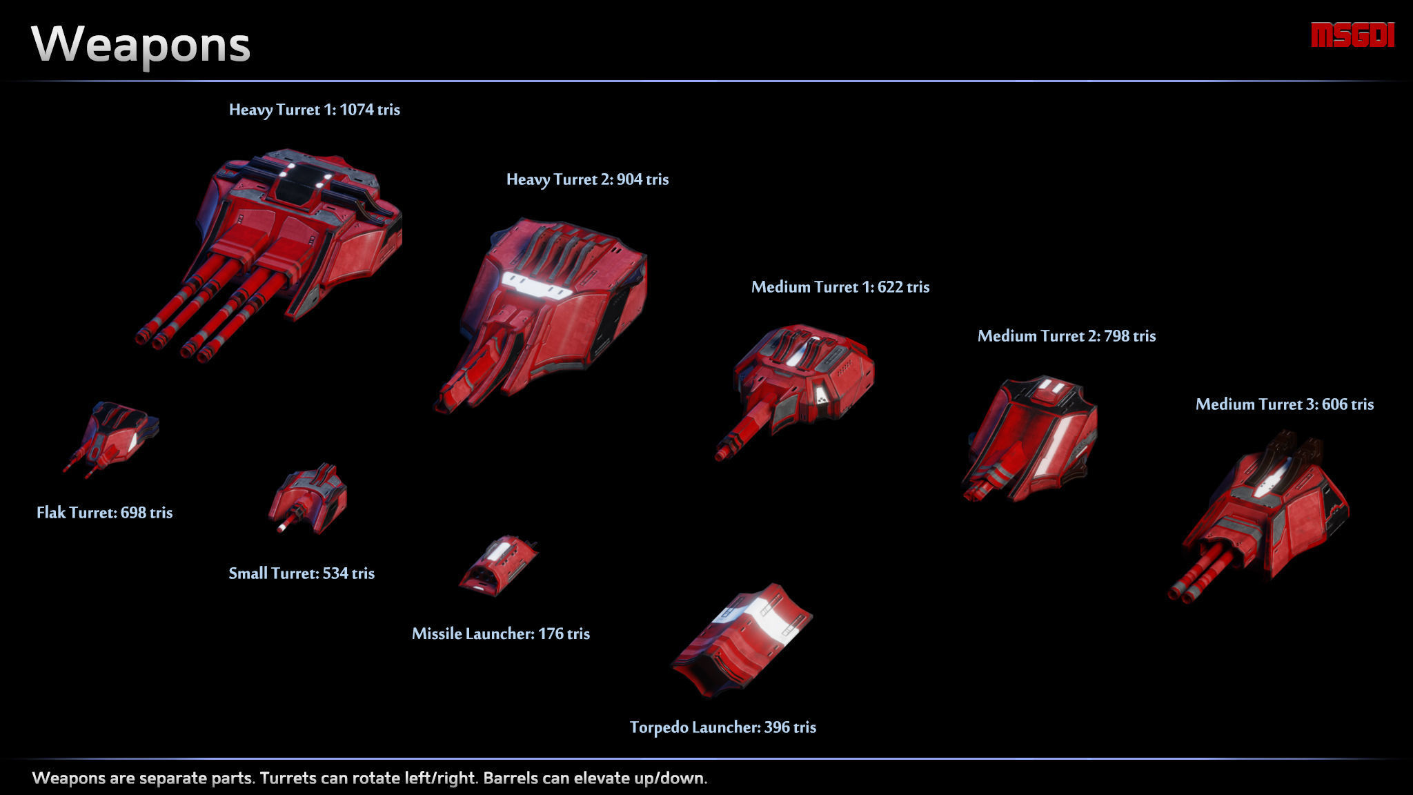 Spaceship Thaalian Empire Carrier Low-poly 3D model_2
