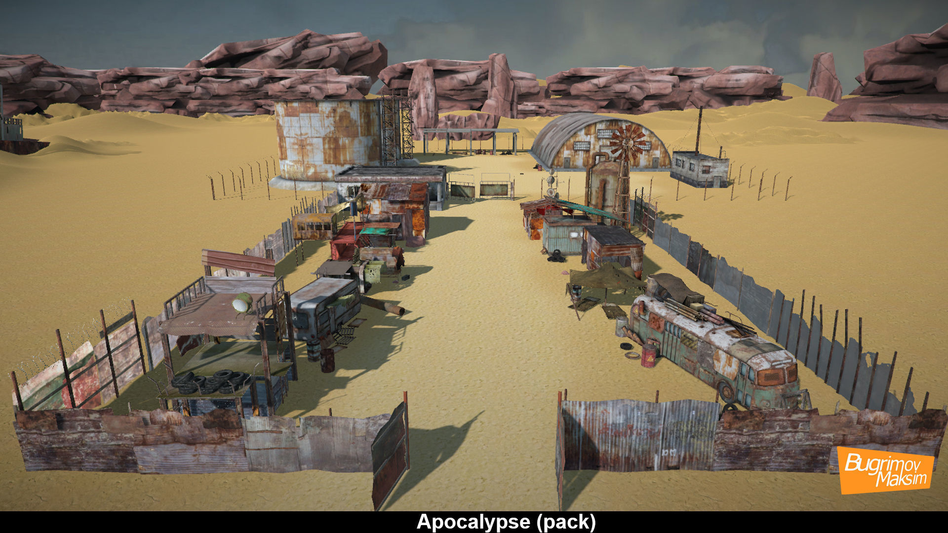 Apocalypse Enviroment Pack Low-poly 3D model_5