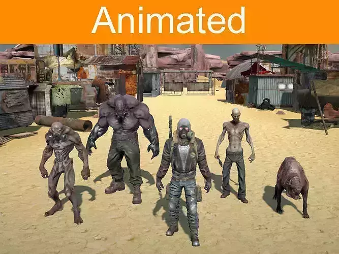 Apocalypse Enviroment Pack Low-poly 3D model