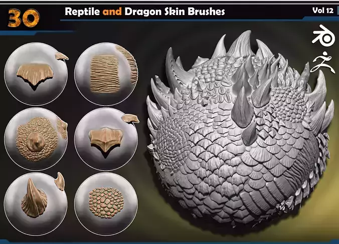 Reptile and Dragon Skin Brushes Vol 12