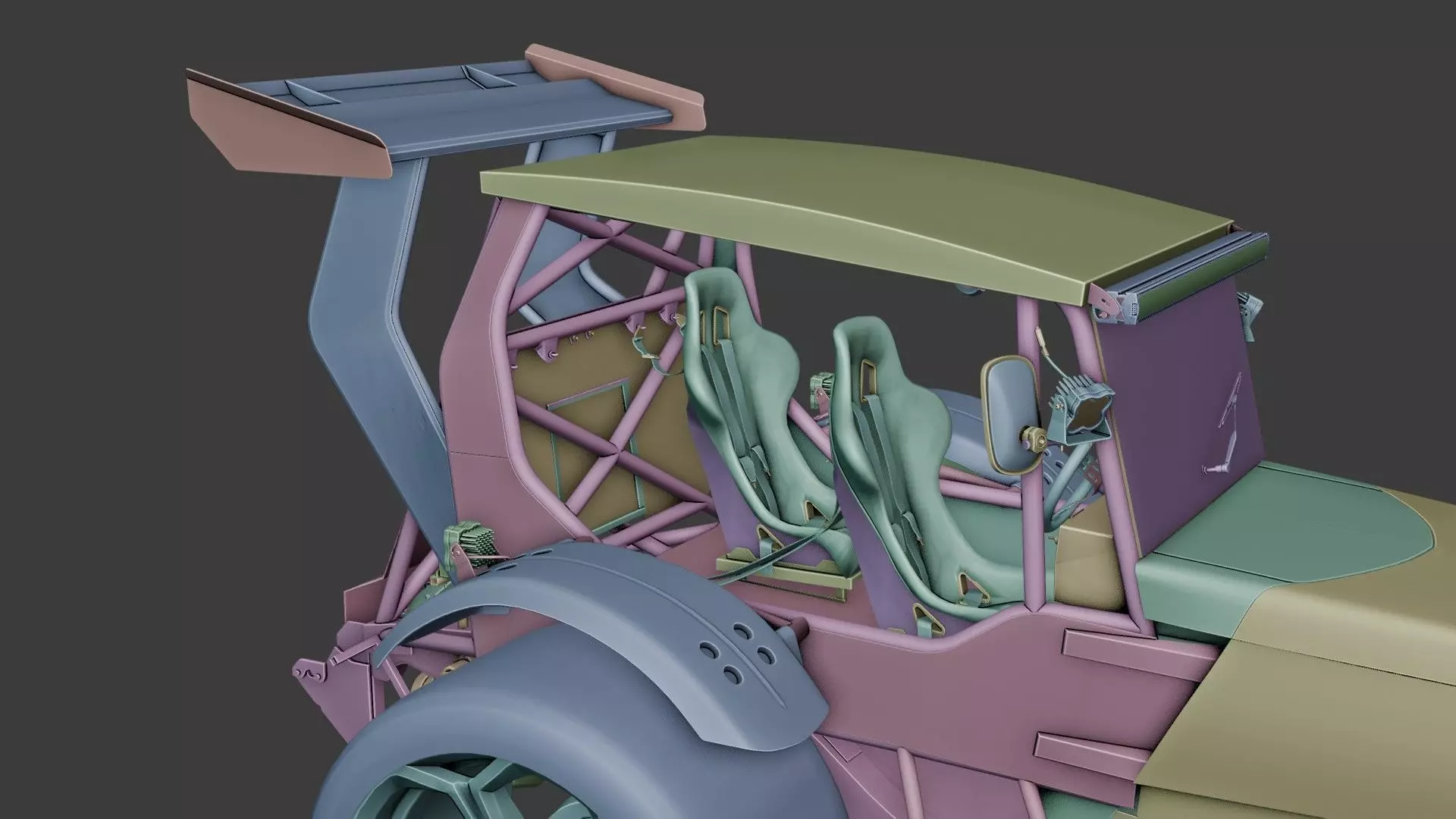 BELARUS 1222 MOD PROJECT Low-poly 3D model_8