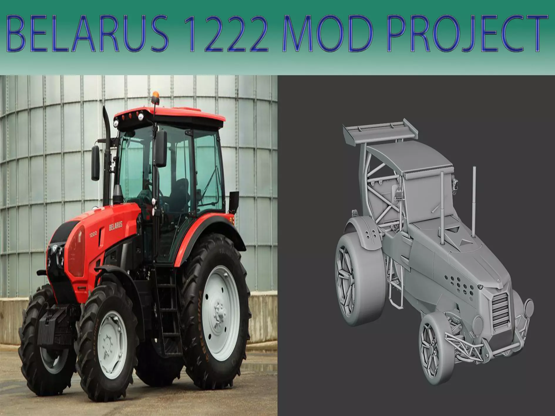 BELARUS 1222 MOD PROJECT Low-poly 3D model_0