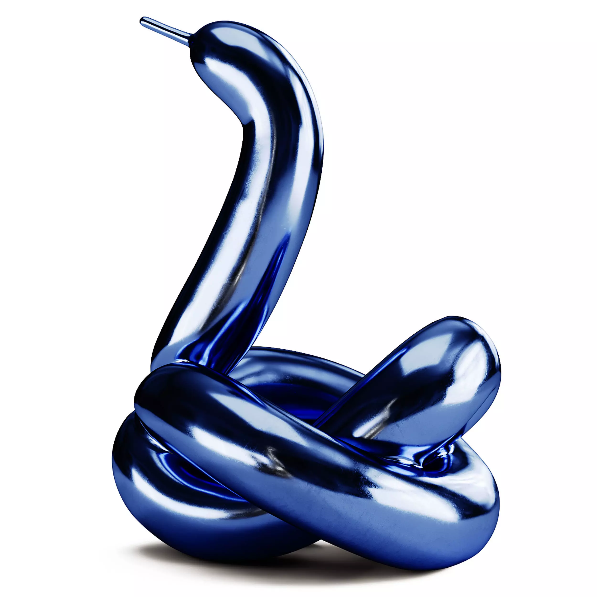 Balloon Swan Sculpture 3D model_3