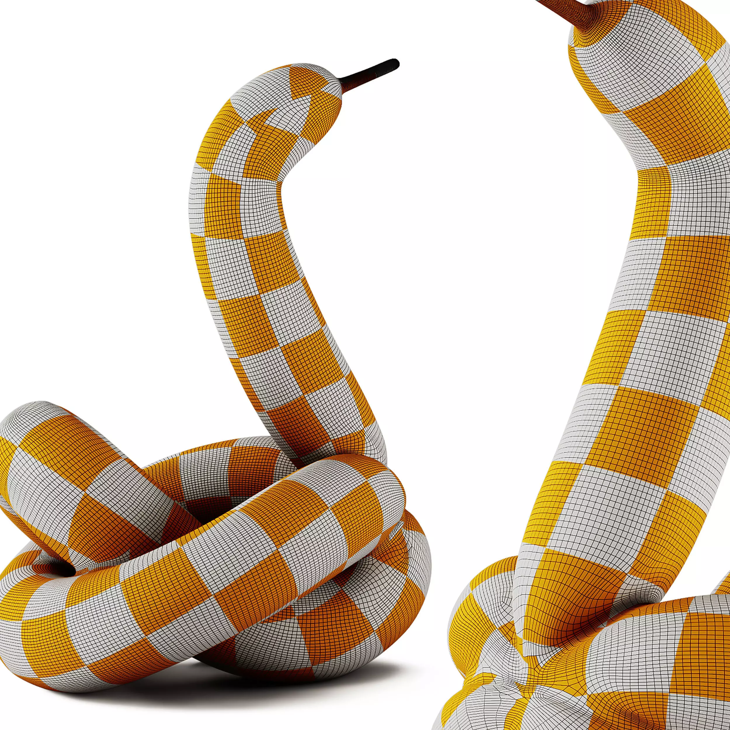 Balloon Swan Sculpture 3D model_7