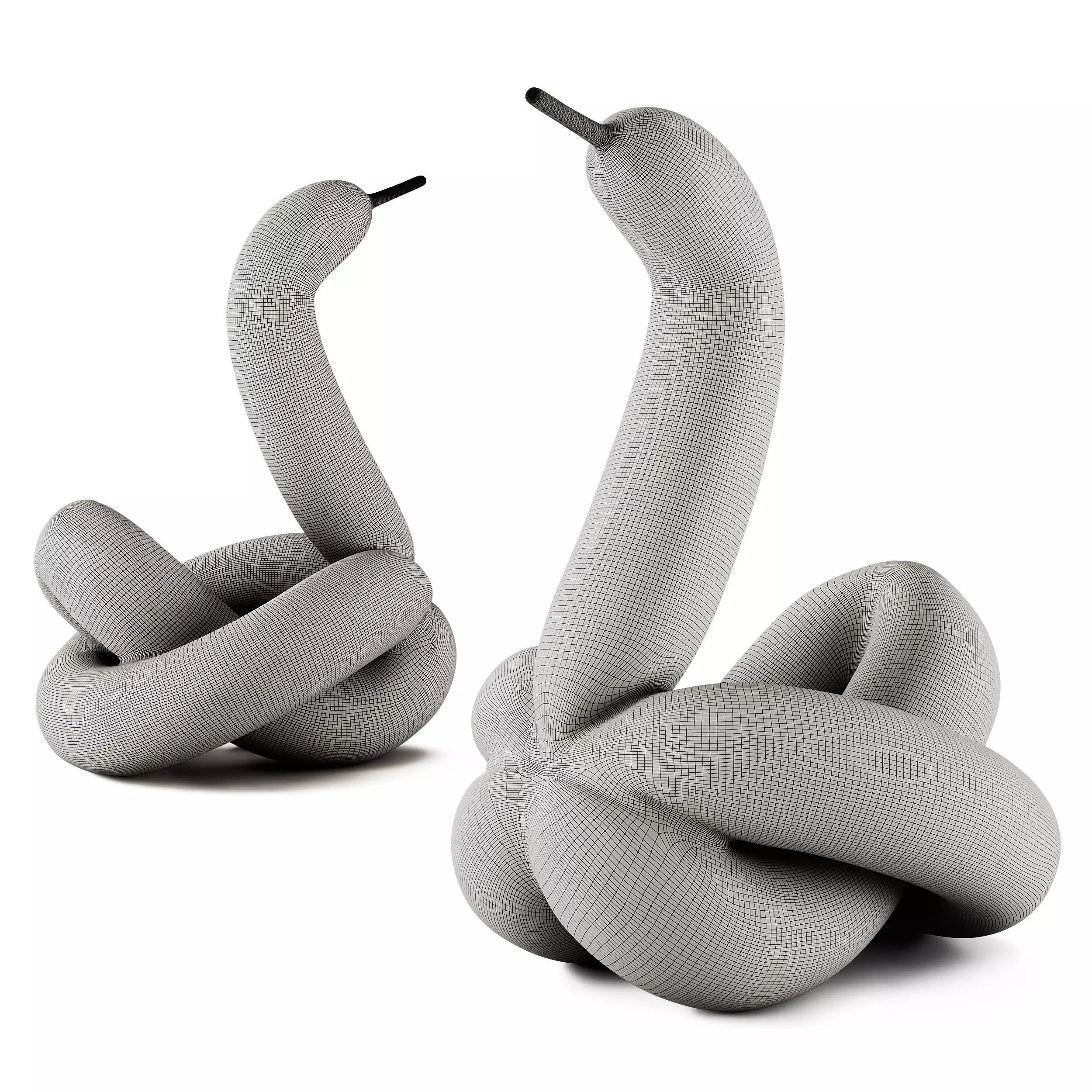 Balloon Swan Sculpture 3D model_4