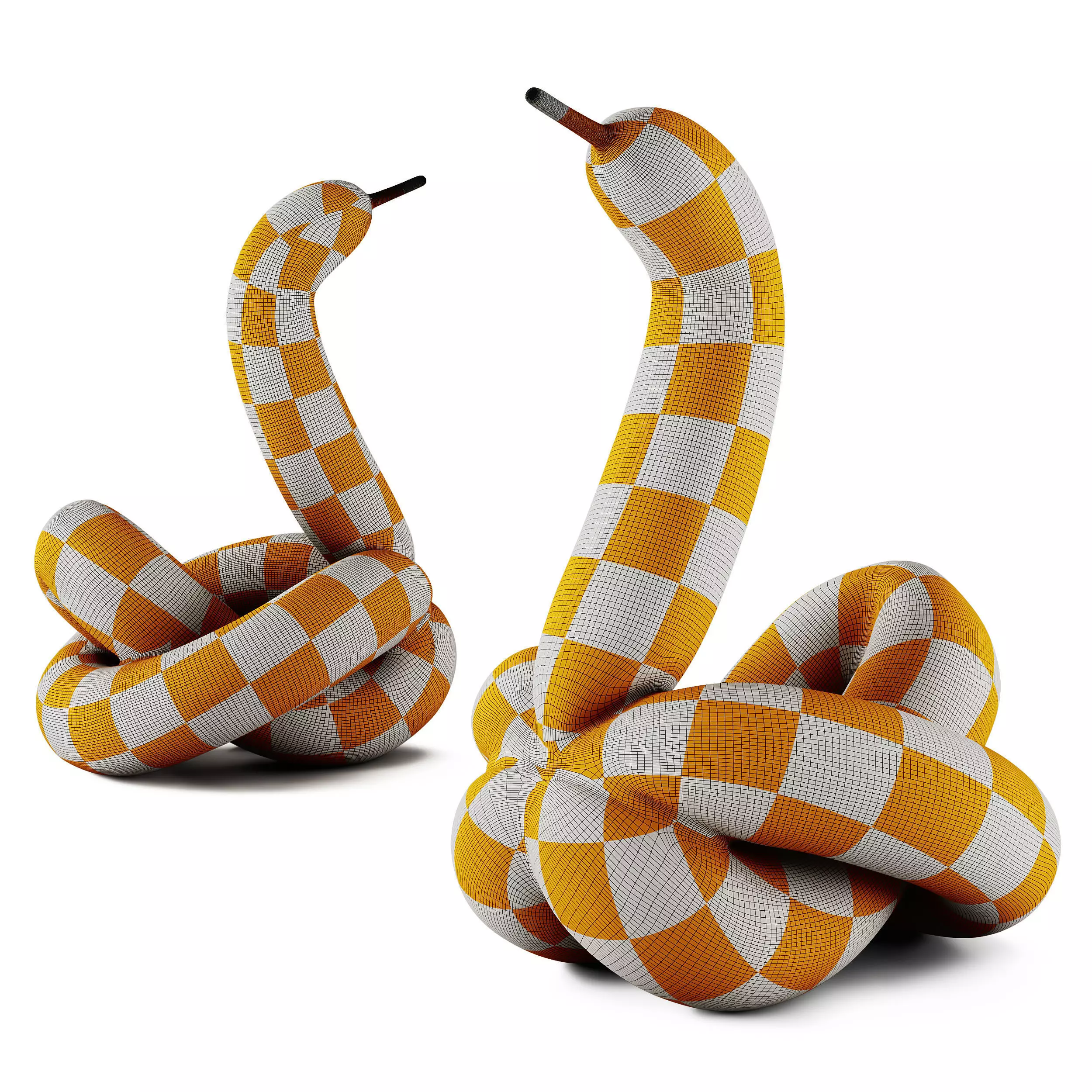 Balloon Swan Sculpture 3D model_5