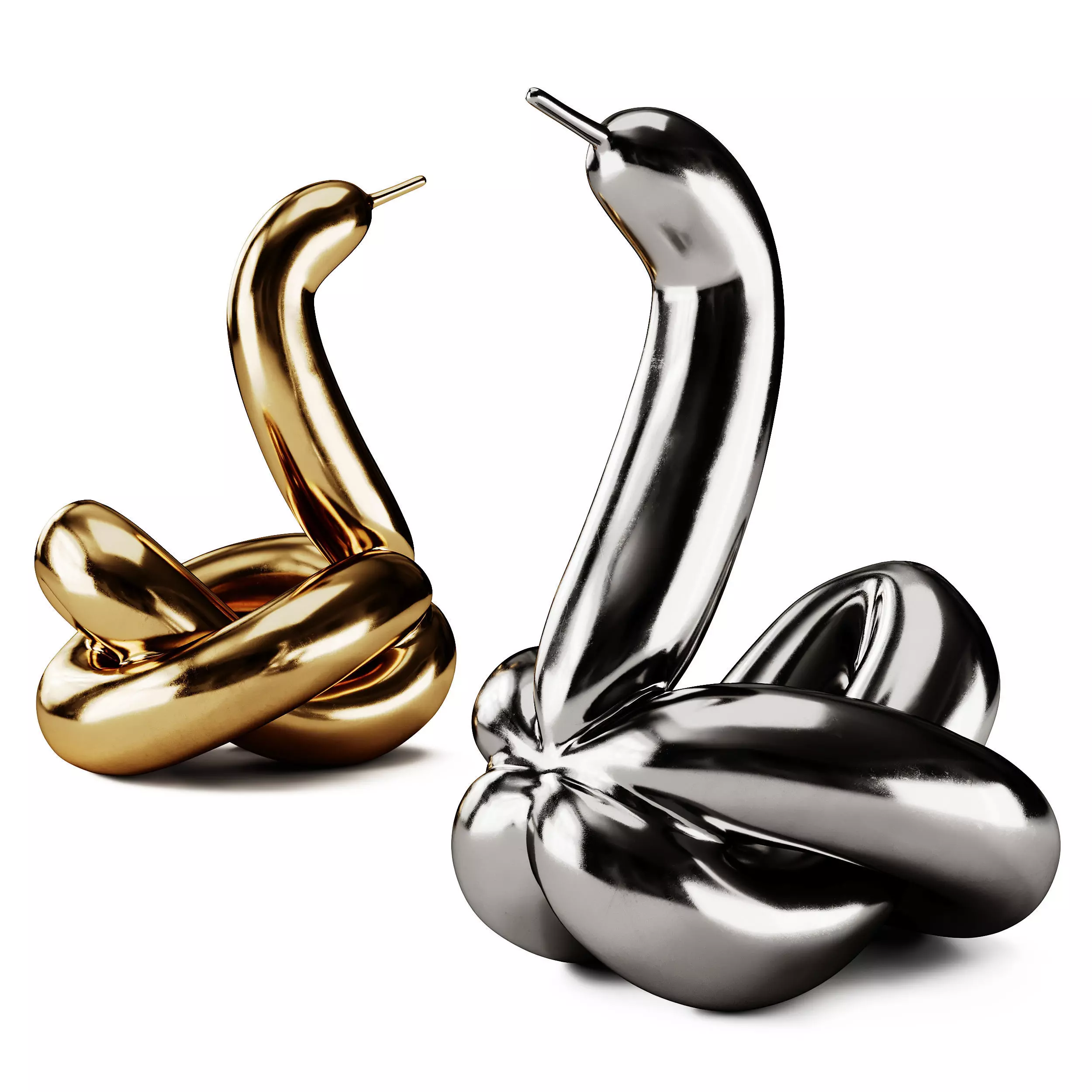 Balloon Swan Sculpture 3D model_0