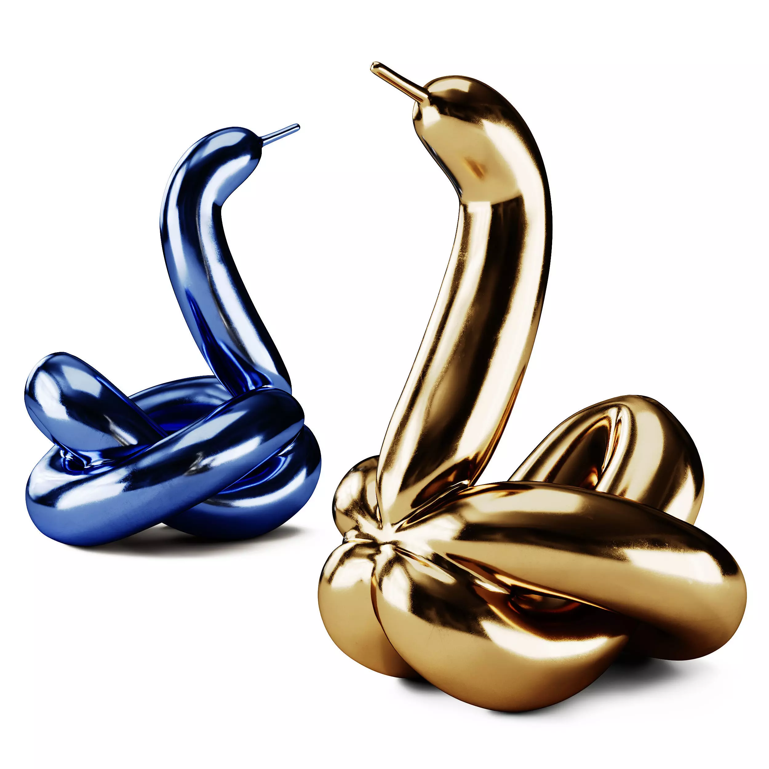 Balloon Swan Sculpture 3D model_2