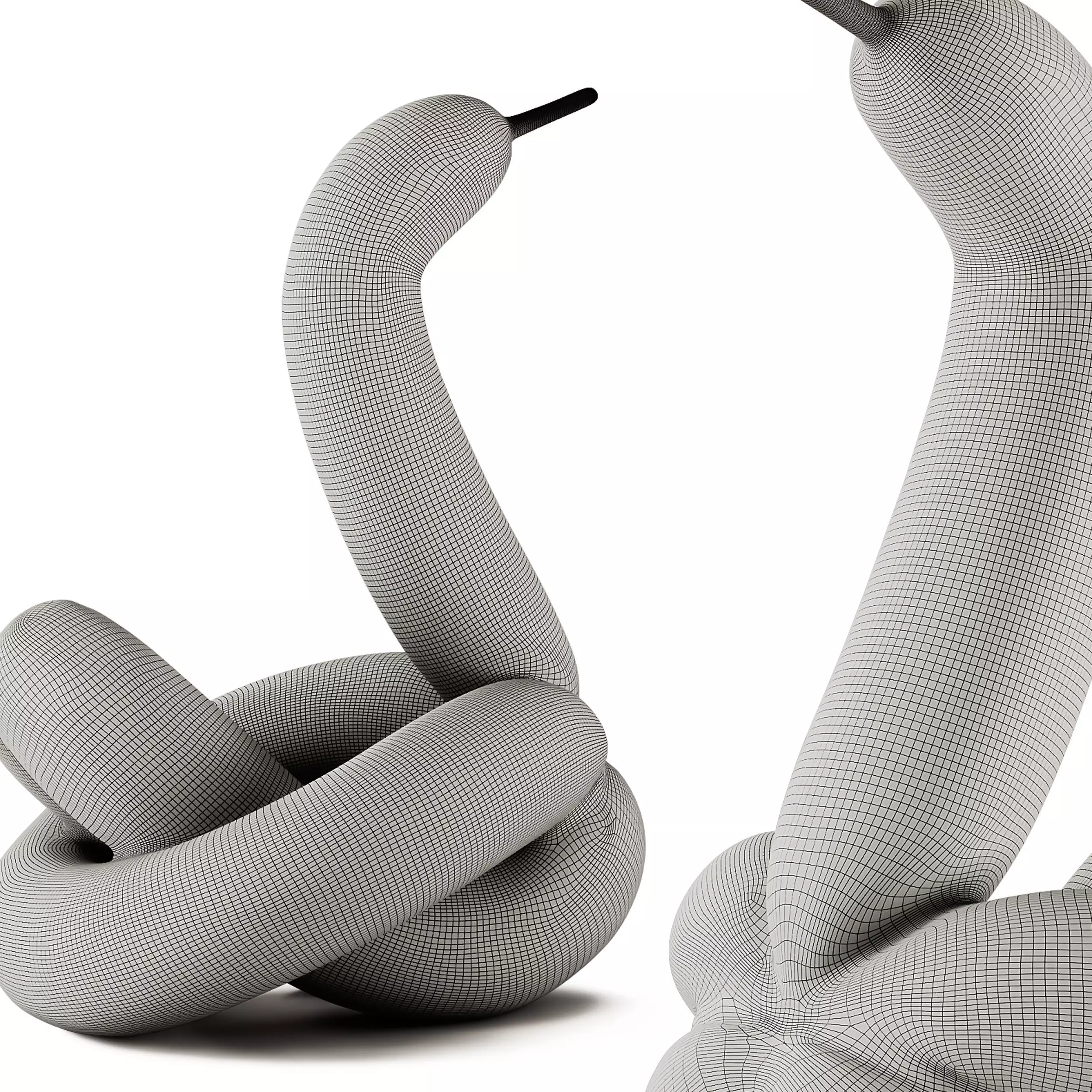 Balloon Swan Sculpture 3D model_6