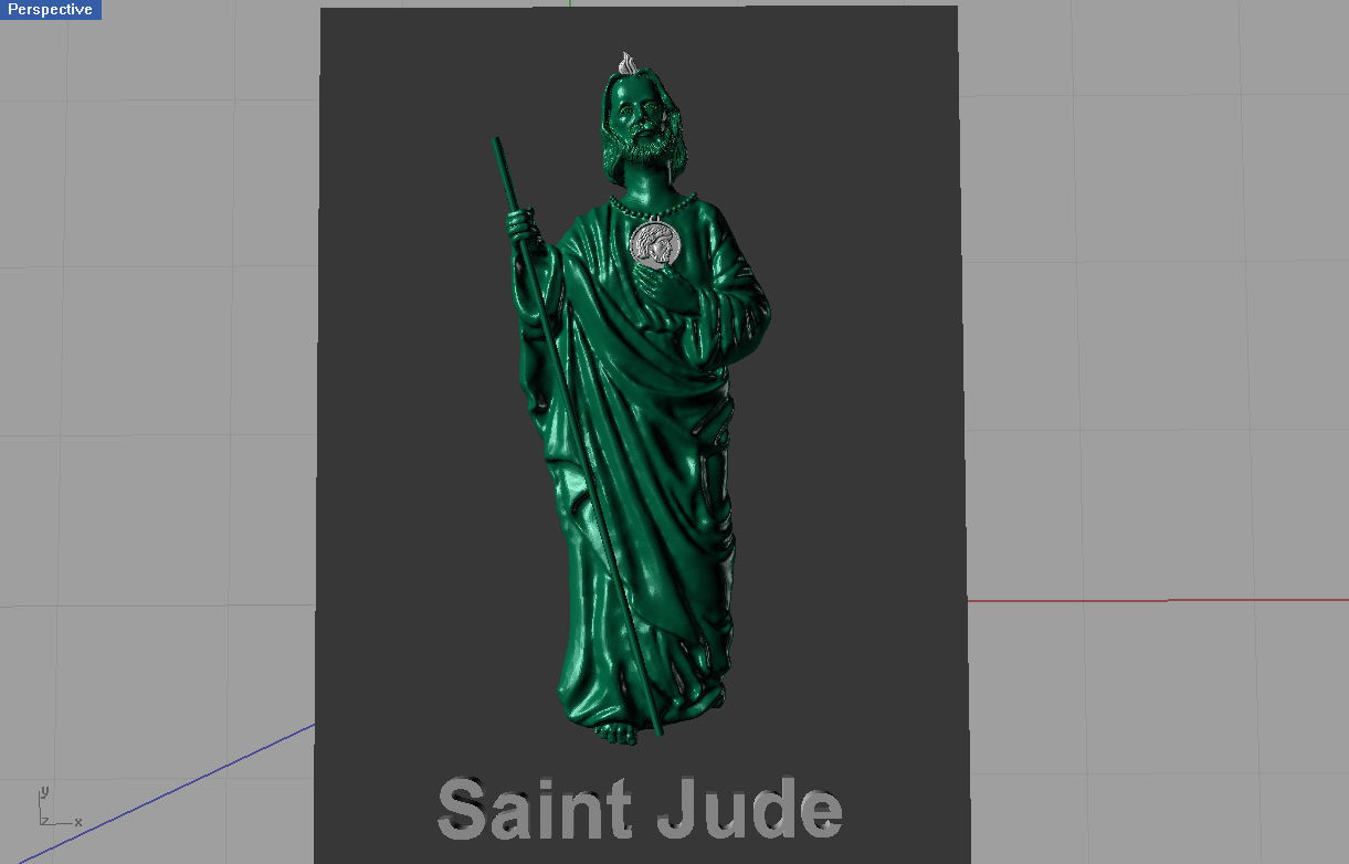 Jude statue 3D print model_3
