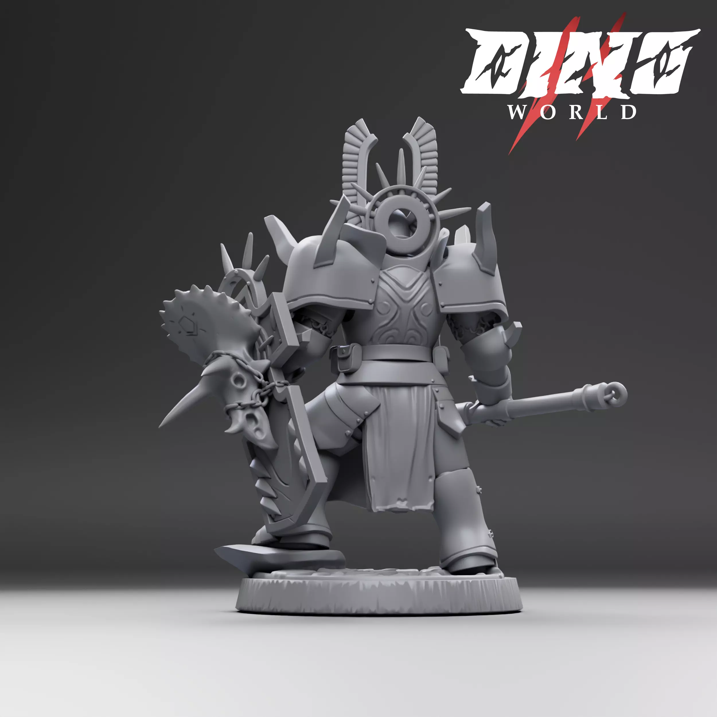 5 miniatures Solaris Knights  3D print model_3