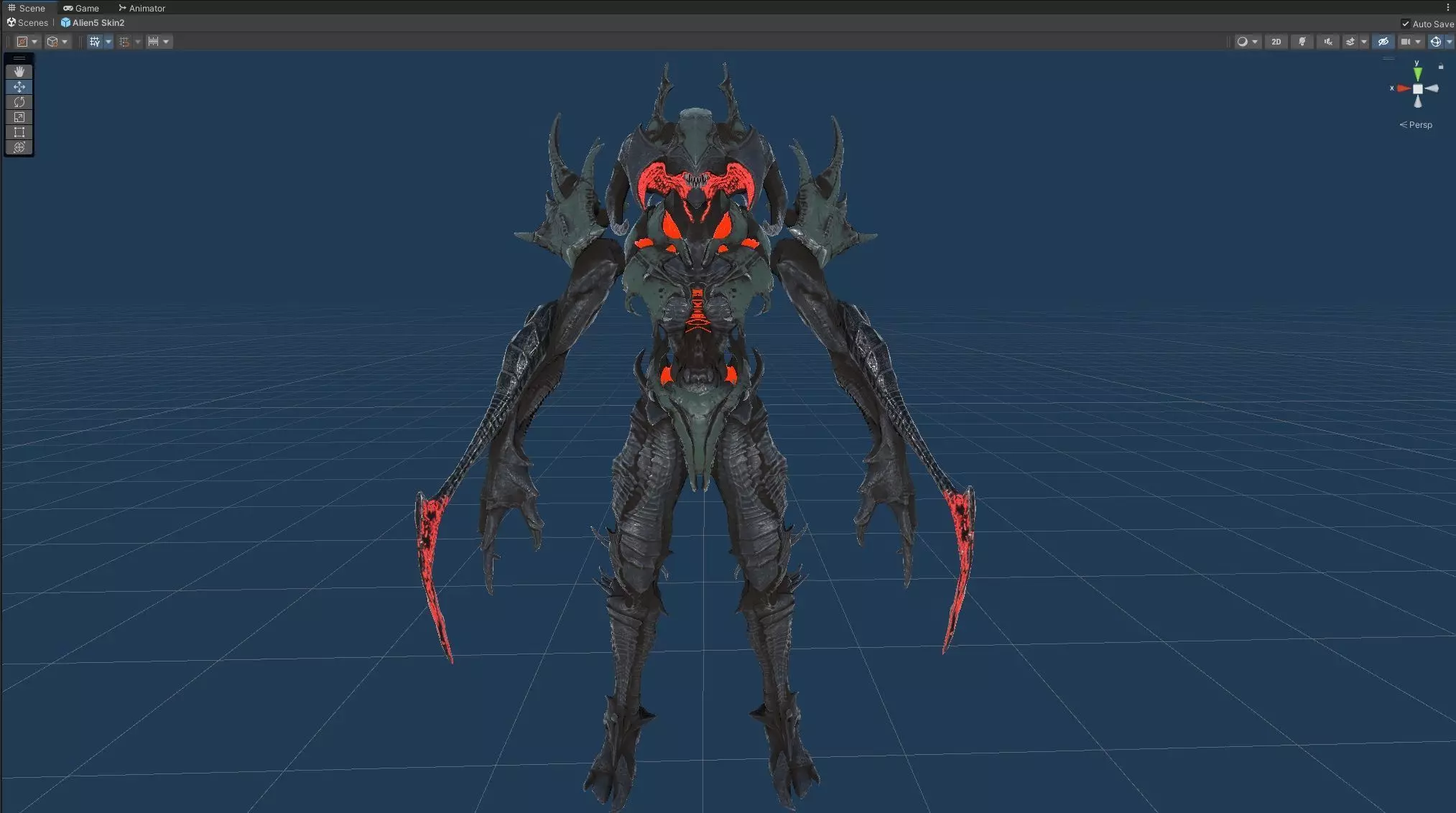 Alien 5 Low-poly 3D model_19