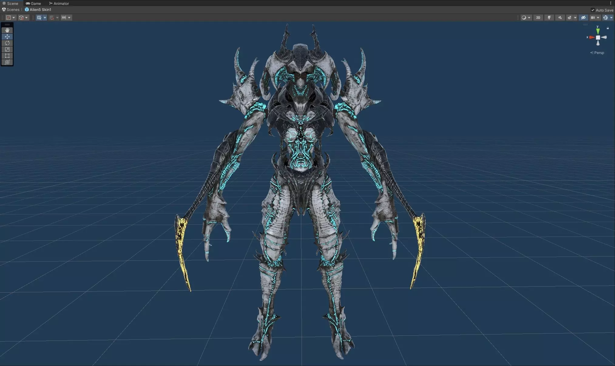 Alien 5 Low-poly 3D model_21