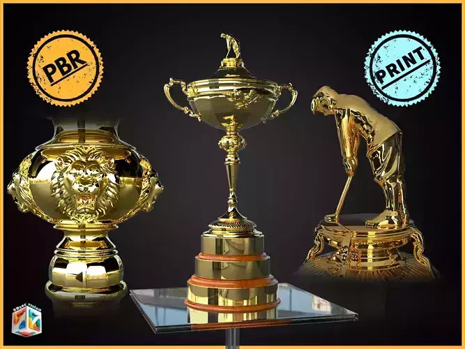 Ryder Cup Award golf Trophy Award - Cinematic - 3D print